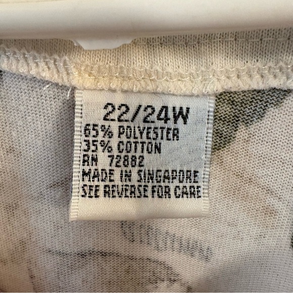 Vtg LA Blues Long Sleeve Shirt Top Fun Autumn Fall Leaves Theme Women’s 22W 24W - Picture 4 of 4